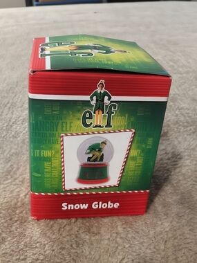Elf Snow Globe - Green and Red Holiday Decor Mini Rare Black Friday Gift
